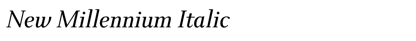 New Millennium Italic
